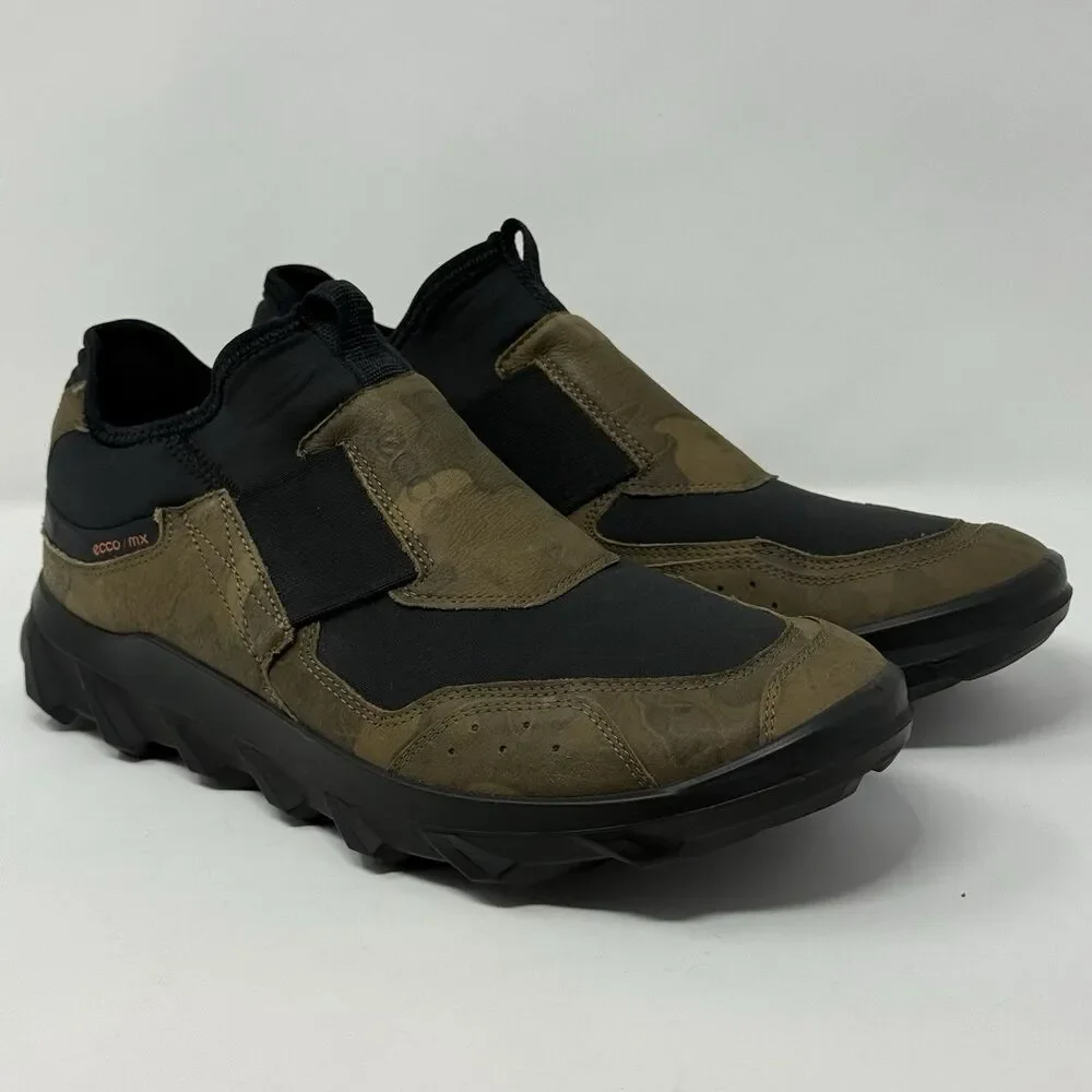ECCO MX Slip On Sneakers Brown Black Camouflage Outdoor Shoes Mens 44 US 10-10.5